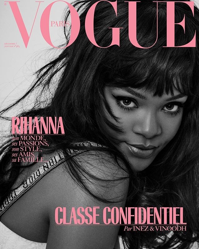 В мехах, белье и берете: Рианна снялась сразу для трех обложек Vogue Paris (ФОТО)