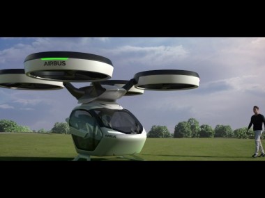 Компания Airbus представила модель гибрида автомобиля и квадрокоптера (ВИДЕО)