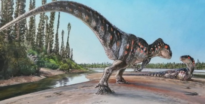 Археологи знайшли метровий відбиток лапи мегалозавра